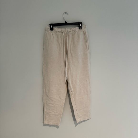 Urban Outfitters Standard Cloth Cream Baggy Sweatpants Size Small Like New - Picture 1 of 3